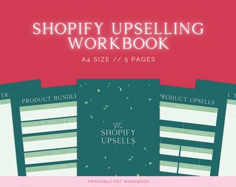 Shopify Upselling Planner // Small business growth workbook, Shopify help, Small business marketing, Small business sales, Ecommerce planner