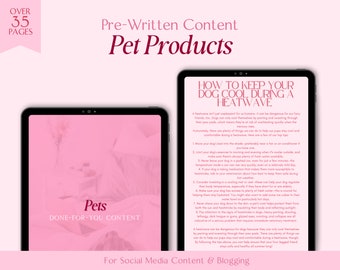 Pre-Written Content For Pet Products | Content ideas for pet businesses, social media content plan, done for you content, Instagram content
