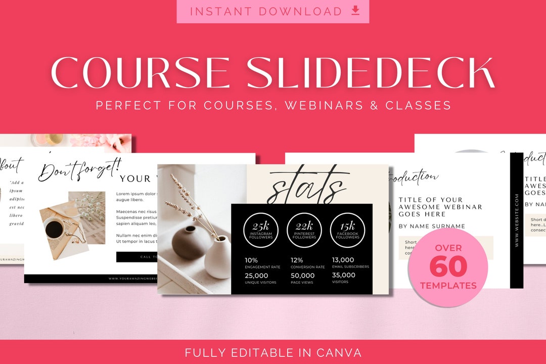 Course Slidedeck Canva Templates inar Templates, Masterclass