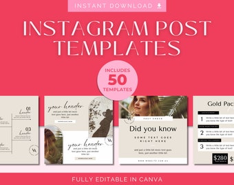 Instagram Post Canva Templates | Minimal instagram templates, business coach, canva instagram templates, virtual assistant content templates