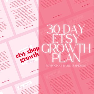 30 Day Etsy Growth Challenge // Small business growth eBook, Etsy guide, Small business marketing, Small business planner, Etsy planner