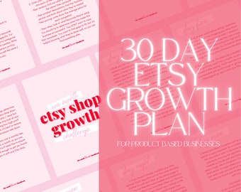 30 Day Etsy Growth Challenge // Small business growth eBook, Etsy guide, Small business marketing, Small business planner, Etsy planner