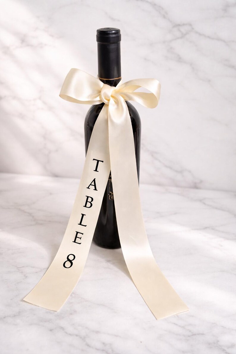 Number Ribbon 56 Personalized Table Number Ribbon - Etsy