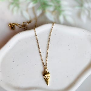 Gold Talisman Necklace – Dainty Evil Eye Charm Pendant for Protection & Luck