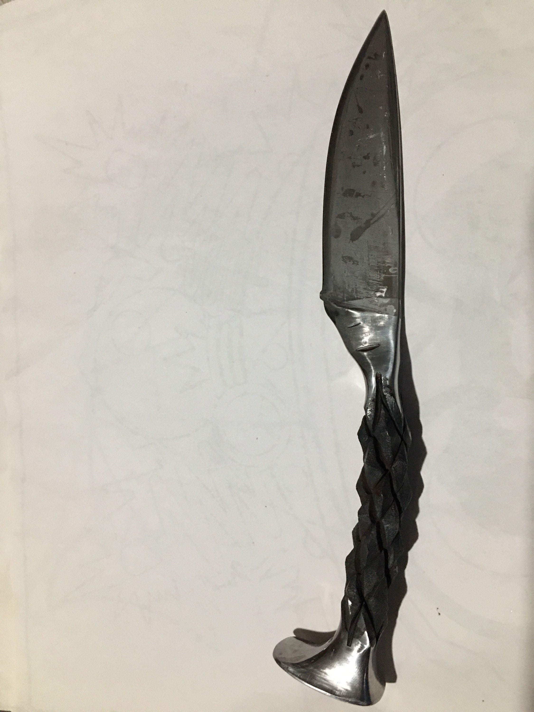 Railroad Spike Knife Pineapple Twist Hand Handmade by Etsy