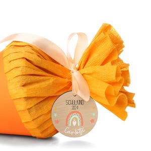Pendentif de sac d'école avec nom - étiquette nominative personnalisée pour sac à sucre ou sac à dos - étiquette en bois pour écolier, étiquette cadeau pour la scolarisation