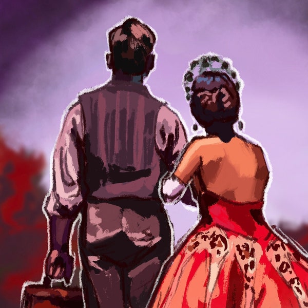 Anastasia the Musical on the 2nd National Tour | 5"x7" Print | Kyla Stone and Sam McLellan | Fan Art | Original Artwork | Finale Scene | Red