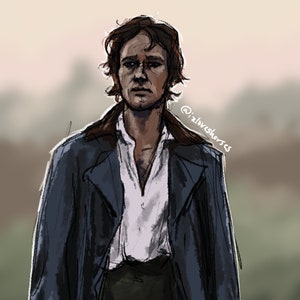 Pride and Prejudice's Mr. Darcy on His Walk 5x7 Print Jane Austen, Classic Literature, Book Lover's Gift Idea image 1