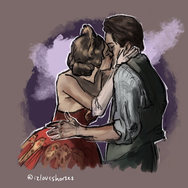 Anastasia the Broadway Musical: Anya and Dmitry 8"x8" Print | Christy Altomare and Derek Klena