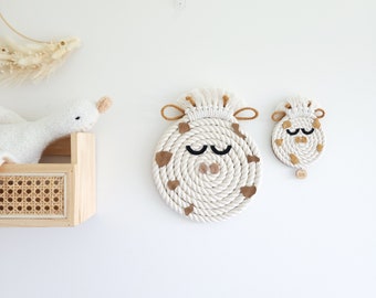 Boho Giraffe Macrame Wall Hanging | Nursery Decor by Little Wild One