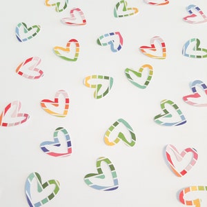 Rainbow Heart Confetti, LGBTQ Wedding Decorations, Lesbian Bachelorette Party, Same Sex Wedding, Gay Bachelor Party, Queer Wedding Party