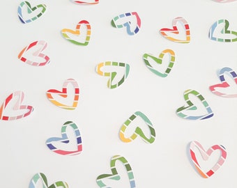 Rainbow Heart Confetti, LGBTQ Wedding Decorations, Lesbian Bachelorette Party, Same Sex Wedding, Gay Bachelor Party, Queer Wedding Party