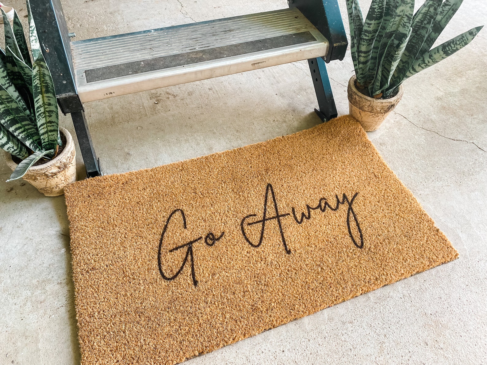 Go Away Doormat / Go Away Mat / Funny Mat / Etsy