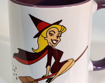Tasse classique de la série télévisée Bewitched 12 oz. Classique d'Halloween Bewitched.