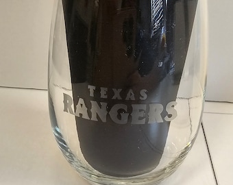 Verre à bière gravé 34 oz, Wine Grass 17oz NFL Cowboys Team, MLB Texas Rangers Team