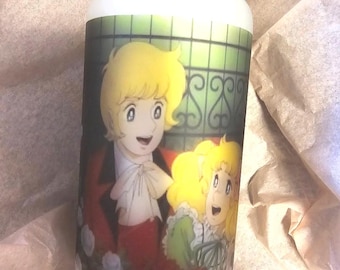 Canette en verre sublimé Candy-Candy et Anthony