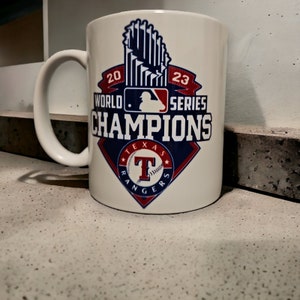 Texas Rangers World Series 2023 Champions Coffee Mug. With our Buc-ees. #Buc-ees