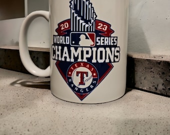 Tasse à café El Bombi Texas Rangers World Series 2023 Champions. #elbombi