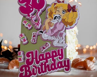 Décoration de gâteau Candy-Candy.