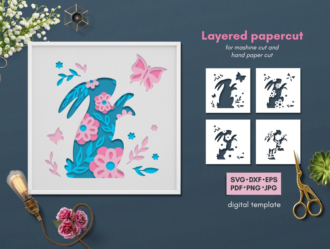 Shadow Box Svg, Easter Box Svg, Bunny Box Svg, 3d Layered Cardstock Svg ...