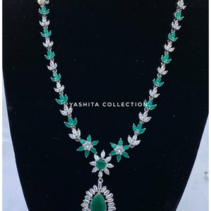 American Diamond Necklace set/High Quality Stone set