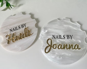 3d name nail tech photo prop, advertising sign disc, nail tool, nail tech gift, nail technician gifts, nail extensions, salon decor