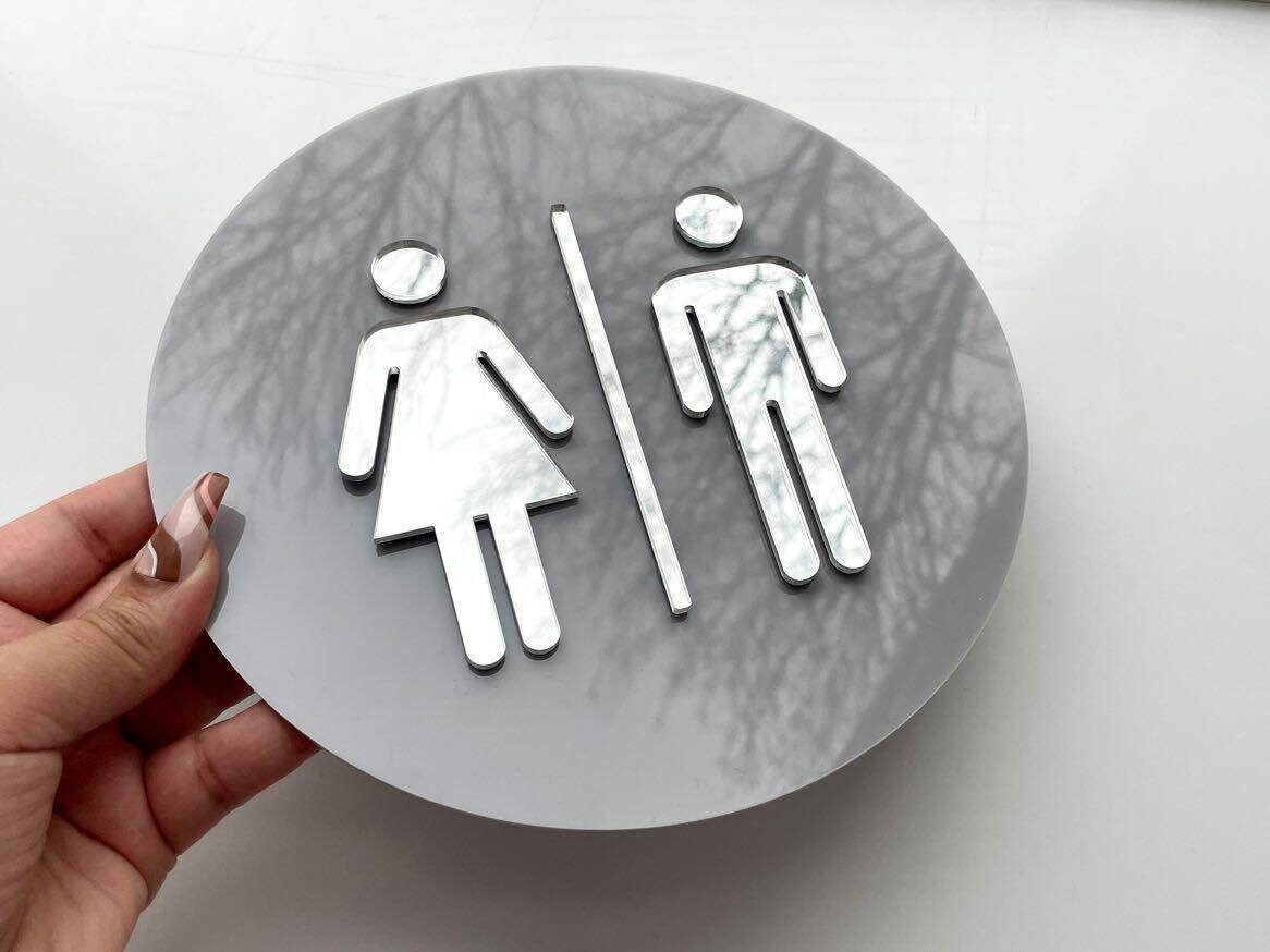 Acrylic Toilet Door Sign for Salon Door Plaque Aesthetics Etsy UK