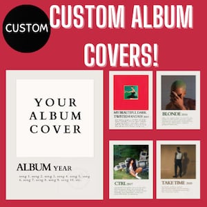 Personalized Digital Printable Custom Album Cover Songs Posters