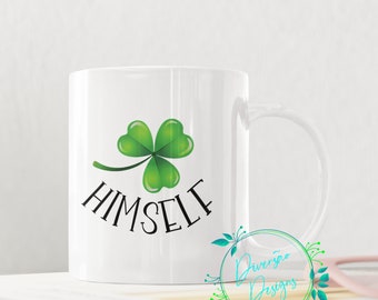 Himself Irish White Ceramic Coffee Mug 11oz