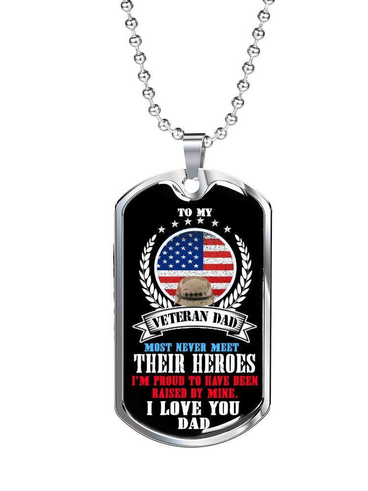 Dog Tag for Veteran Dad Best Gift for Father's Day A Etsy