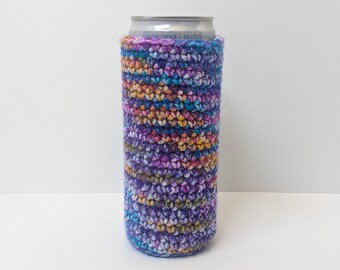 Crocheted Can Cozy for Slim Can/Bottle -- Paint Party