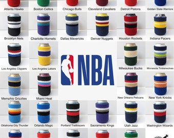 12oz. Crocheted Can Cozies - NBA Basketball Team Colors
