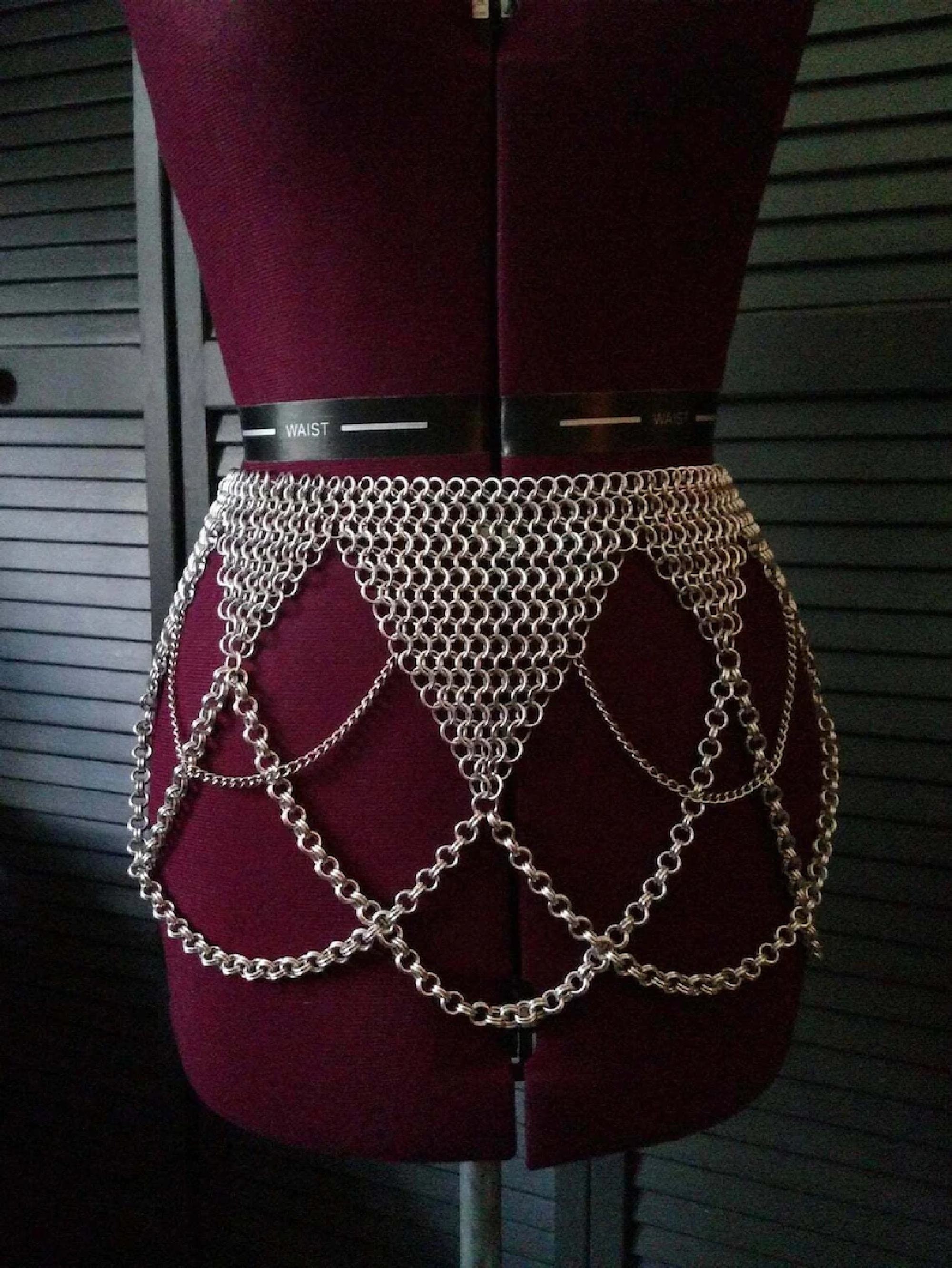 Chainmail Speedo Chainmail Swim Skirt Chainmaille Ornamental Belt Chainmail Belly Dance ...
