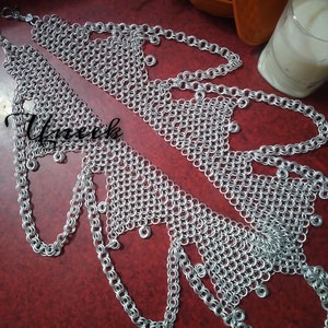 LARP Cosplay Outfit Aluminium Middeleeuwse Ridder Chainmail BH En Rok 10 Mm Butted - Zilver Voor LARP, Cosplay, SCA Aluminium Maliënkolder