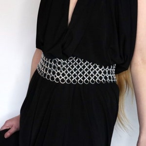 Medieval Chainmail Butted Antique Waist Belt SCA LARP Tribal Fusion Belly Dance 16Gauge Jump Ring Hip Belt Gothic Reenactment Body Jewelry