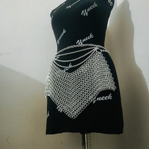 Maliënrok Viking aluminium sexy stijl kostuum zilveren intieme rok SCA LARP aluminium 16 gauge springring gothic kostuum cosplay cadeau