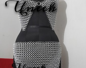 Aluminum Chainmail Skirt and Top: Viking Cosplay Costume