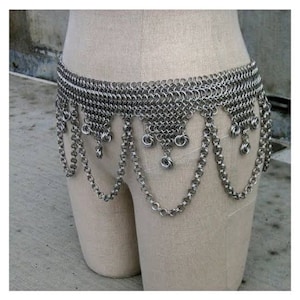 Medieval Chainmail Butted Antique Belly Dancer Belt SCA LARP Women/Girls Wear Aluminium 16Gauge Jump Ring Gothic Reenactment Jewelry Gift
