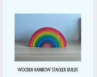 Wooden Rainbow Stacker Build Ideas Booklet