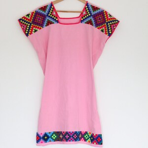 Mexican blanket dress: mini blanket dress with hand embroidery