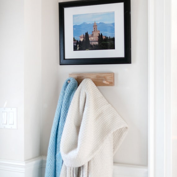 Wooden Coat Rack Small Peg Rail Hanger Hat Peg Rail Coat Hanger Hat Rack, Small Wood Peg Coat Rack