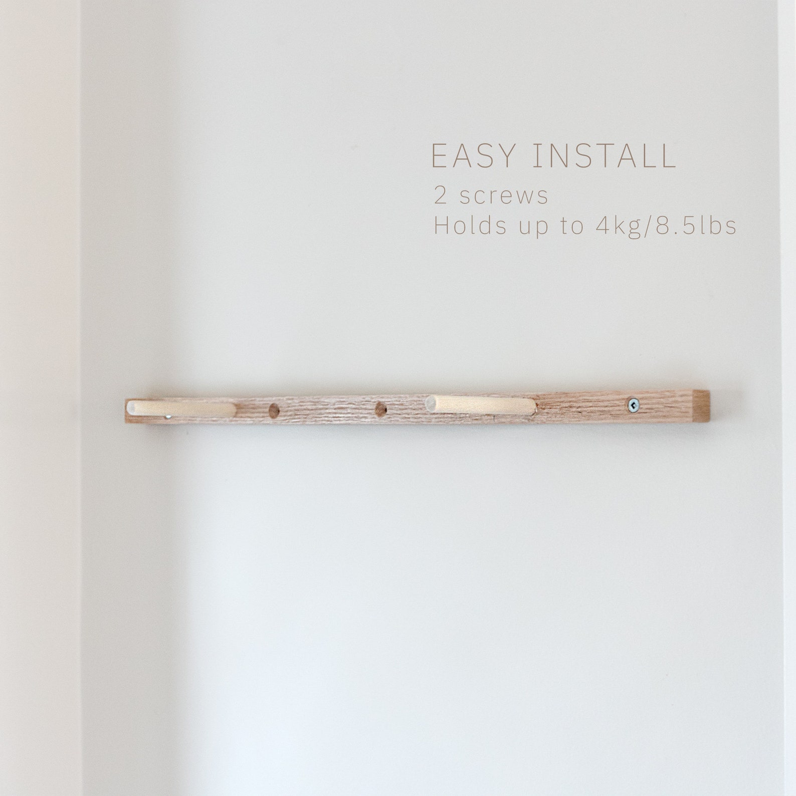 Floating Shelf White Oak Shelf Wall Mount Shelf Small Etsy