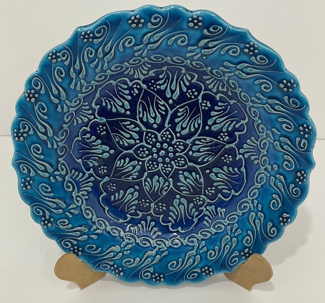 Ceramic Wall Decor Plate Porcelain Desk Top Decorative Home Etsy