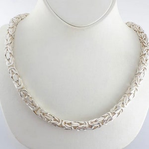 925 Sterling Silver Necklace, Byzantine King’s Chain, Koningsketen, Königs Kette,La catena di Re ,Christmas Gift Jewellery Chain, Man Chain
