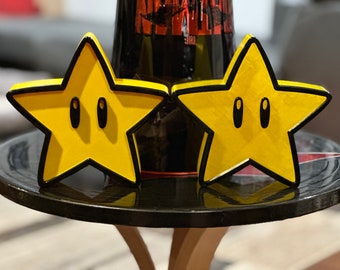 3D Gedruckte Super Mario Star Weihnachtsbaumspitze