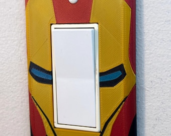 Placa de cubierta para interruptor de luz de Iron Man