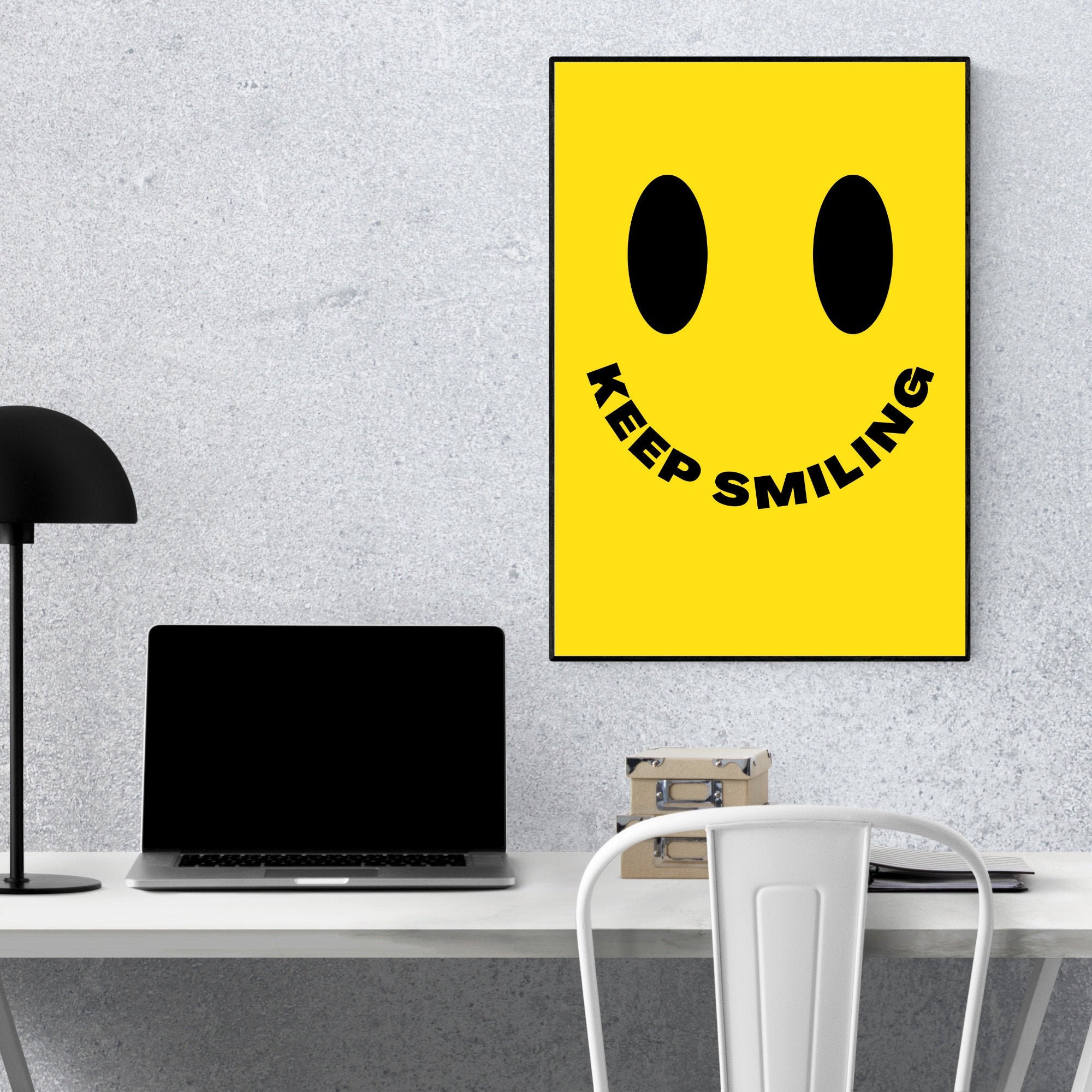 Keep Smiling Wall Art Inspirational Funny Wall Art Digital | Etsy