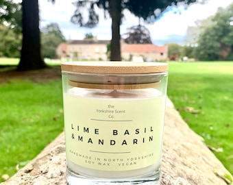 Lime basil & mandarin candle jar