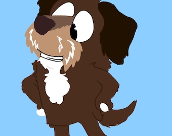 ¡Retratos de mascotas al estilo Bluey!