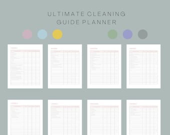 Guida definitiva alla pulizia / Programma di pulizia / Lista di controllo per la pulizia profonda / Pianificatore di pulizie settimanali, mensili, annuali e stagionali / Faccende domestiche